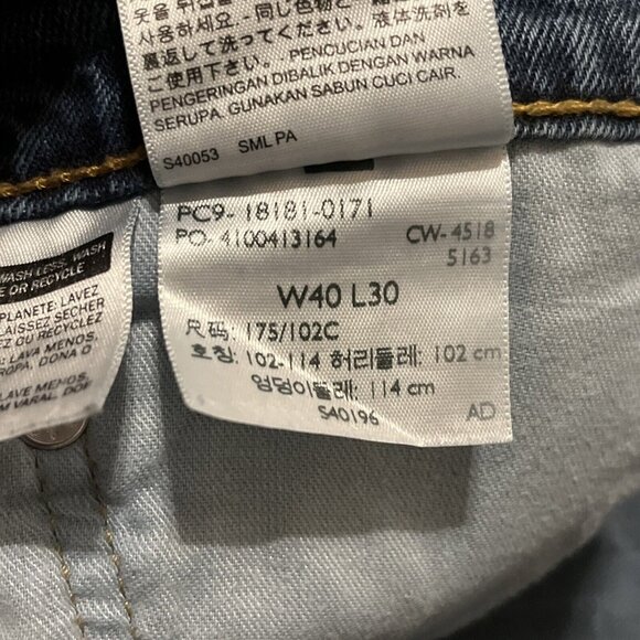 Men's Levis 541 Athletic Taper Fit Denim Jeans SZ 40x30 Blue Stretch Modern - Picture 10 of 13